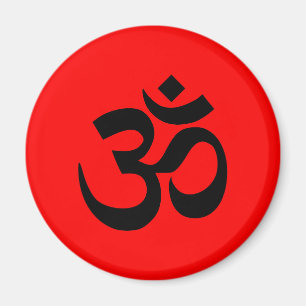 Imã Símbolo vermelho e preto Om