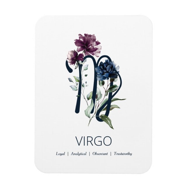 Ímã Símbolo Virgo Zodiac Star (Vertical)