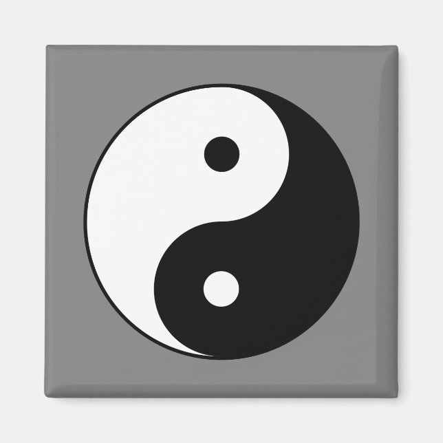 Imã Símbolo Yin e Yang (Taoist Taijitu Chinês) (Frente)