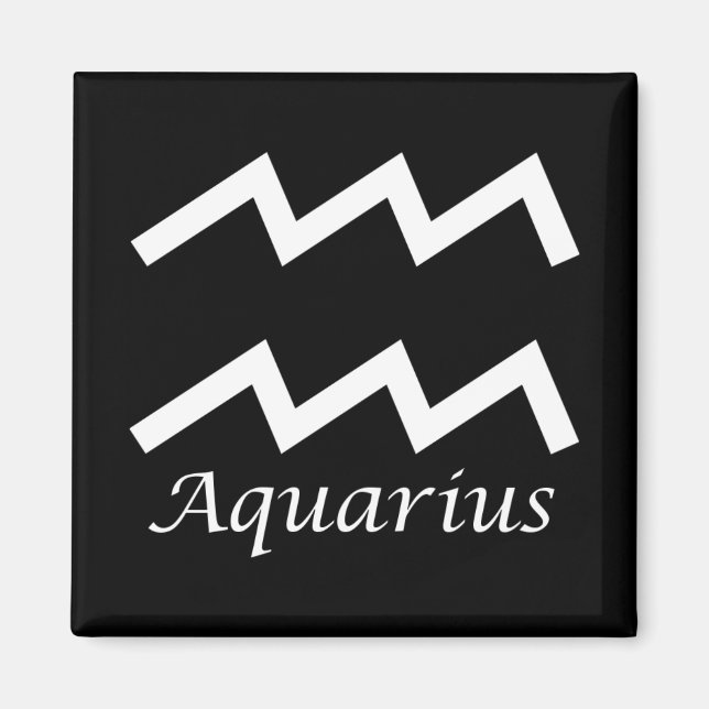 Imã Símbolo Zodiac "Aquarius" (Frente)