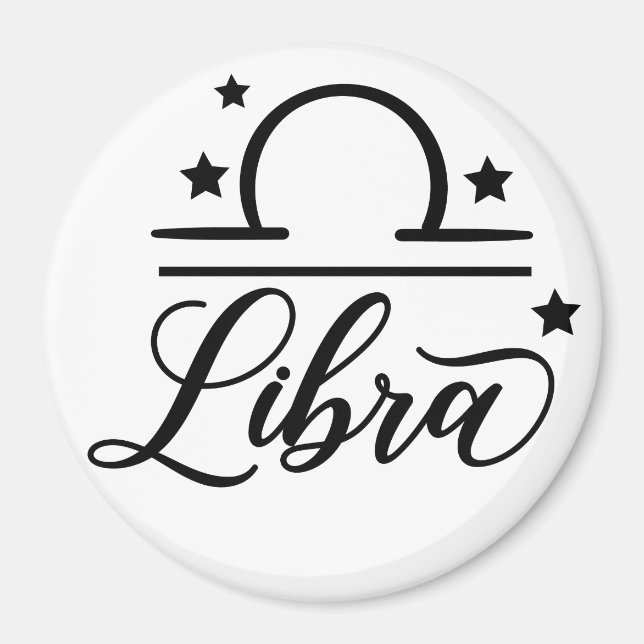 Imã Símbolo Zodiac Libra (Frente)