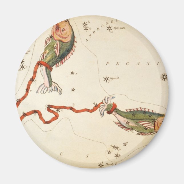 Imã Símbolo "Zodíaco: Peixes" ímanes (Frente)