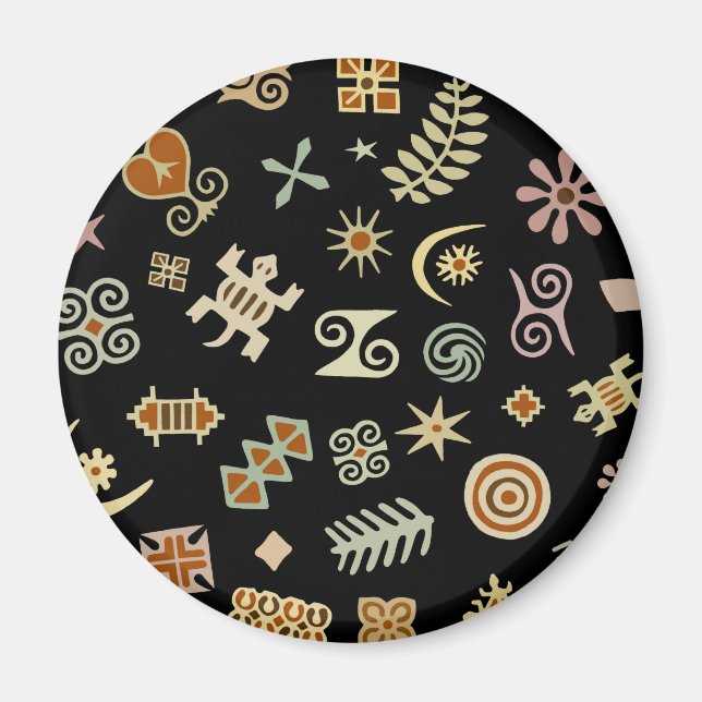 Imã Símbolos Adinkra Africanos (Frente)