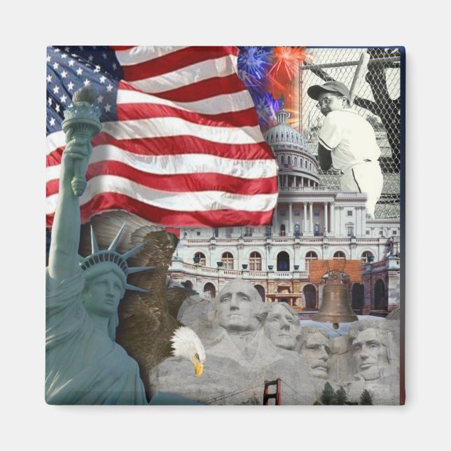 Imã Símbolos americanos (Frente)