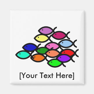 Imã Símbolos de Peixes Cristãos - Escola Arco-Íris -