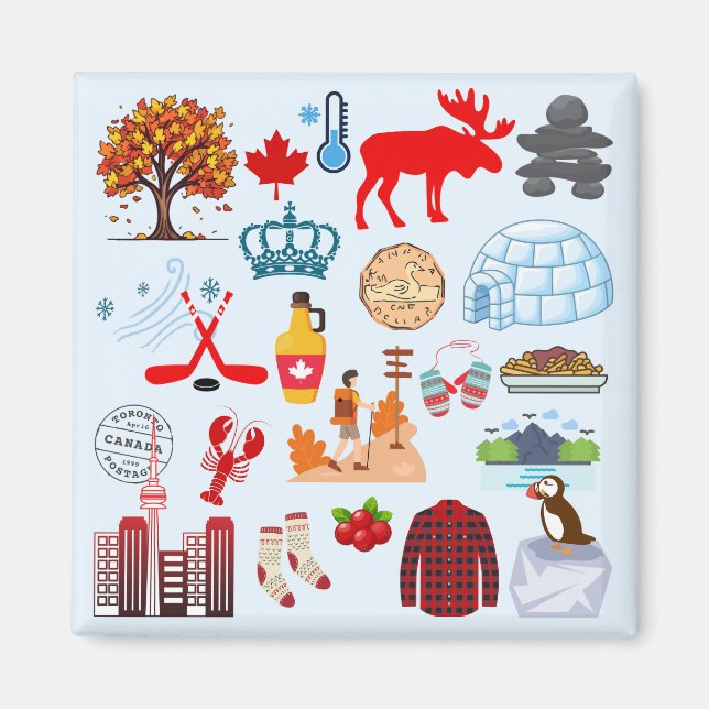 Imã Símbolos do Canadá (Frente)