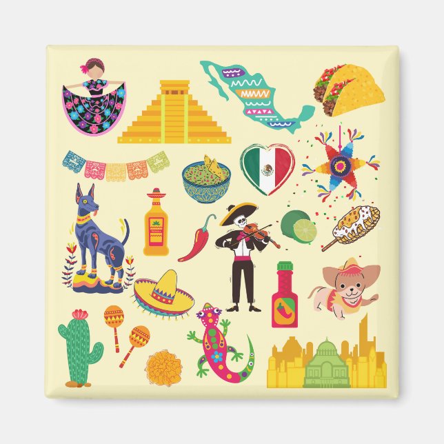 Imã Símbolos do México (Frente)