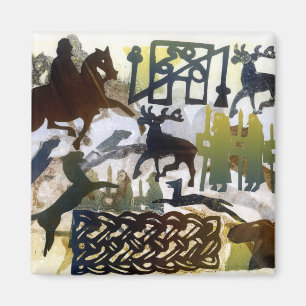 Imã Símbolos e laço Pictish
