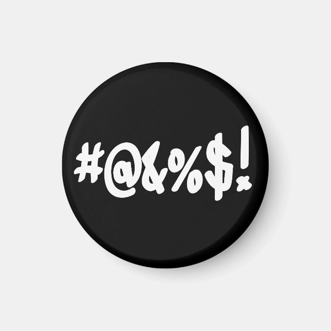 Imã Símbolos Engraçados E Funerários Da Maldição (Frente)