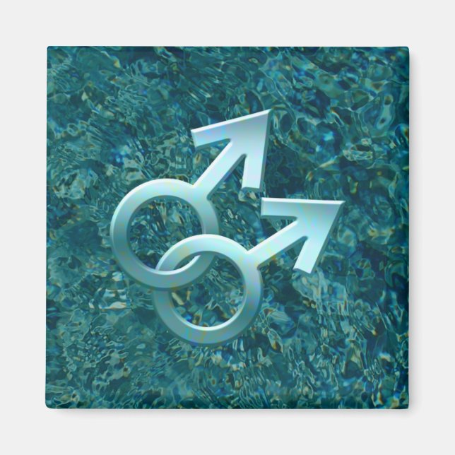 Imã Símbolos masculinos conectados Design Magnet 001 (Frente)