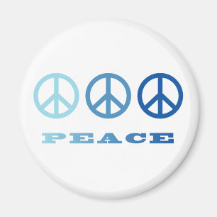 Imã Símbolos Peace 3 (Azul)