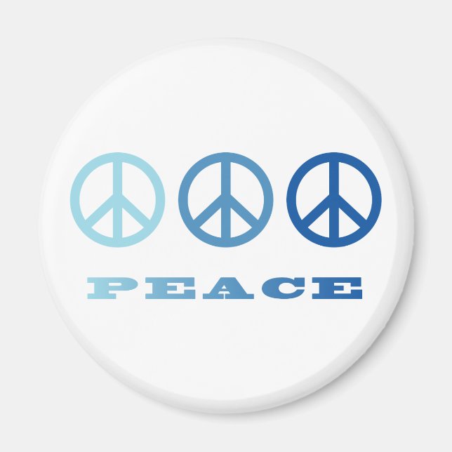 Imã Símbolos Peace 3 (Azul) (Frente)