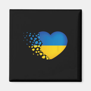 Imã Símbolos Ucranianos Bandeira Ucraniana Coração Amo