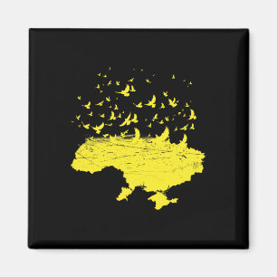 Imã Símbolos Ucranianos Mapa da Ucrânia Ucrânia Ave Li