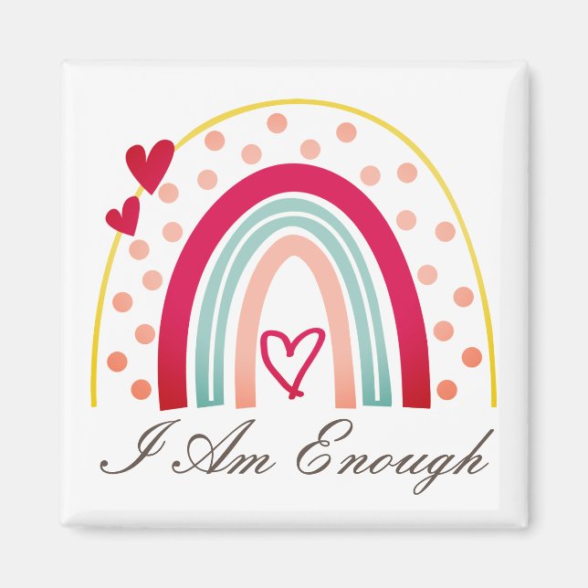 Imã Simpático Inspiração Eu Sou Suficiente Afirmação (Frente)