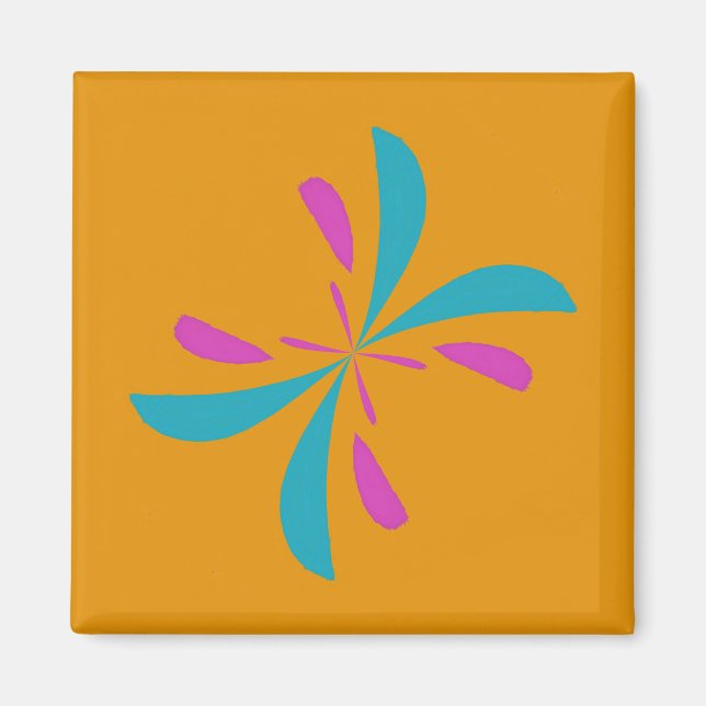 Imã Simple Abstract Butterfly Flight Pattern (Frente)