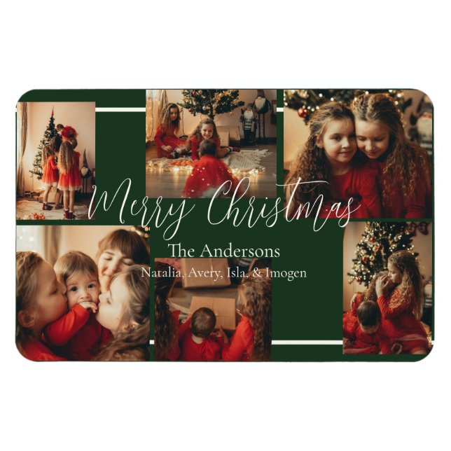 Ímã Simple Border Holiday Card  (Horizontal)