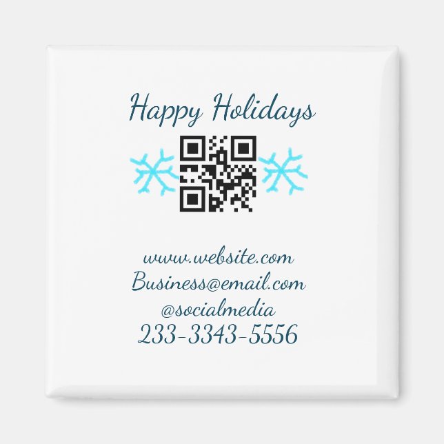 Imã simple custom QR code add your name text  Classic  (Frente)