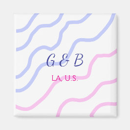 Imã SIMPLE MINIMAL adicione o nome do casal texto do n