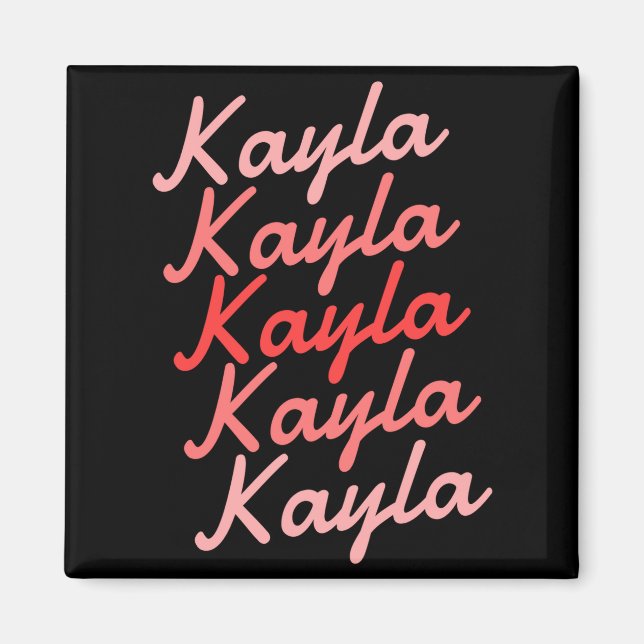 Imã Simple Modern Cool Tygraphy Name Toddler  (Frente)