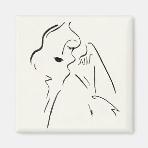 Imã Simple Study - Desenho de uma Senhora