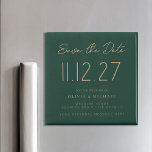 Imã Simples Casamento Chic Moderno Sem Foto Salvar A D<br><div class="desc">Uma simples imã salve a data moderna. Personalize este design branco e preto para ter a data do seu casamento,  nomes e detalhes.</div>