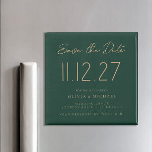 Imã Simples Casamento Chic Moderno Sem Foto Salvar A D