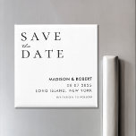 Imã Simples Casamento Moderno Salve a Data<br><div class="desc">Simples casamento moderno Salve o ímã de data</div>