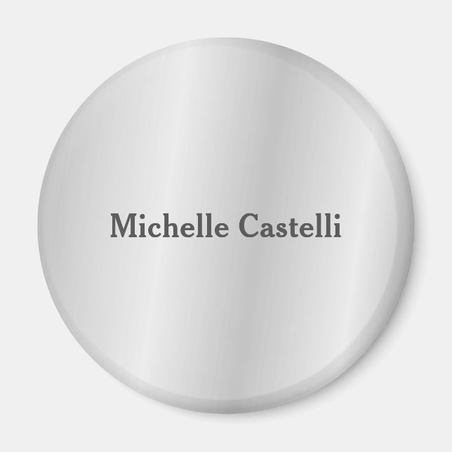 Imã Simples Cinza de prata profissional clássica exclu (Frente)