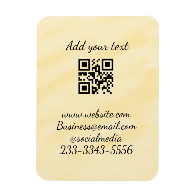 Ímã simples código QR personalizado adicionar seu nome (Vertical)