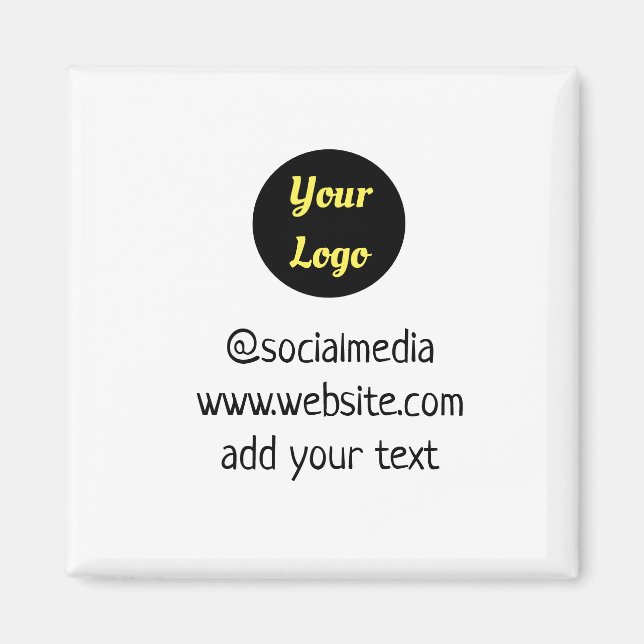 Imã simples e minimamente personalizado adicione o end (Frente)