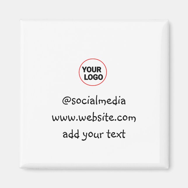 Imã simples e minimamente personalizado adicione o end (Frente)