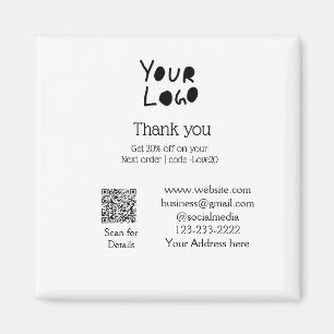 Imã simples e mínimo adicione seu logotipo/design aqui