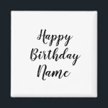 Imã simples e mínimo feliz aniversário adicione seu ca<br><div class="desc">projetado para você</div>