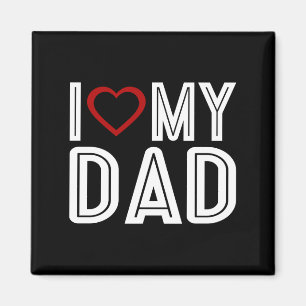 Imã Simples Eu Coração Adoro Minha Tipografia Pai  M