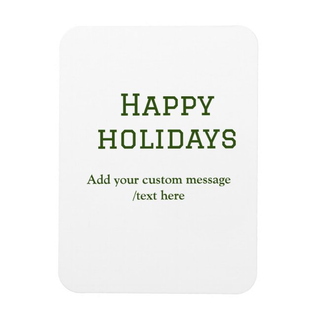 Ímã Simples feriados verdes e felizes no Natal (Vertical)