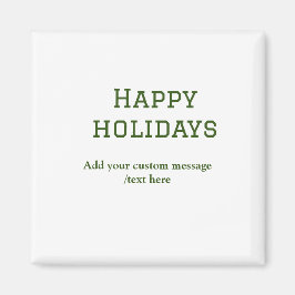 Imã Simples feriados verdes e felizes no Natal