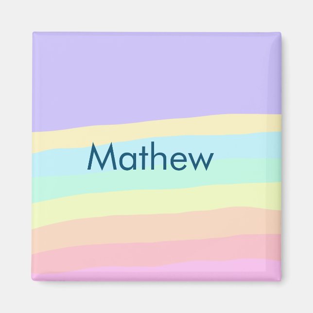 Imã simples letra inicial monograma adicionar sua letr (Frente)