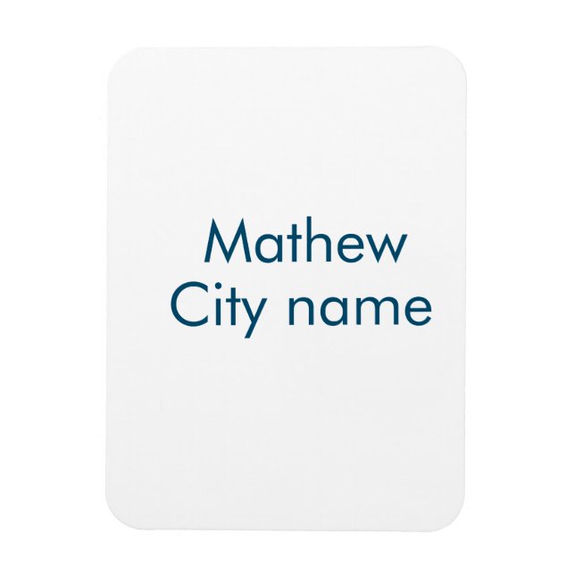 Ímã simples letra inicial monograma adicionar sua letr (Vertical)