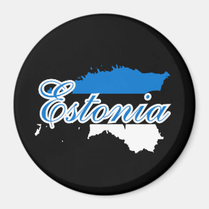 Imã Simples mapa moderno da Estônia da bandeira nacion