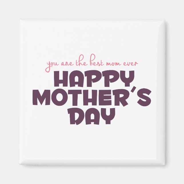 Imã Simples Melhor Dia de as mães Da Mãe | Magnet (Frente)