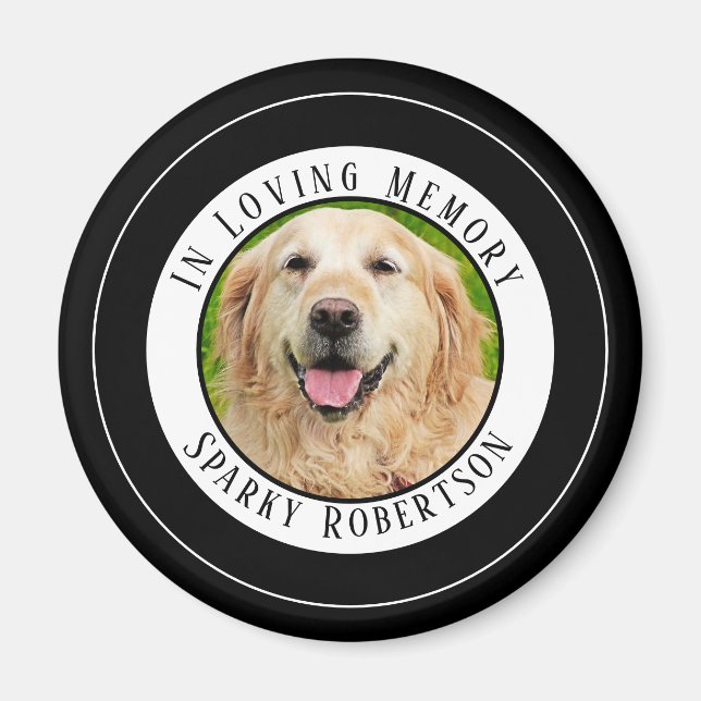 Imã Simples Memorial Personalizado de Pet (Frente)