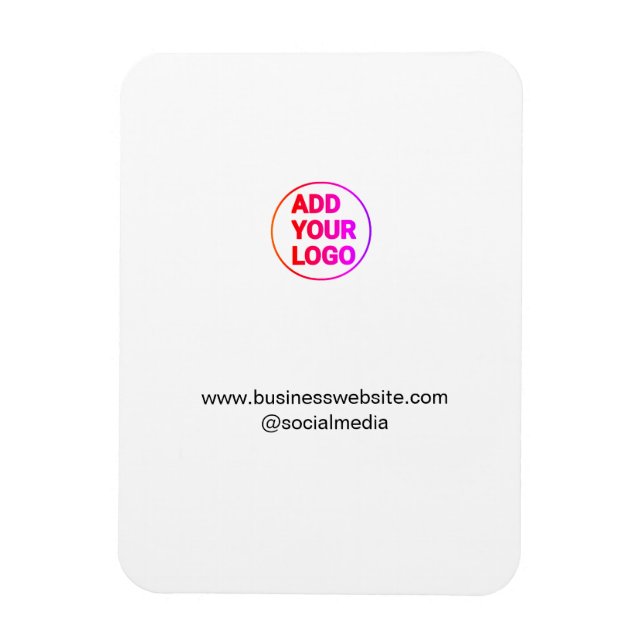 Ímã simples minimal adicione seu logotipo/design aquar (Vertical)