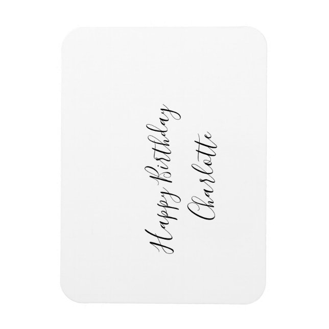 Ímã SIMPLES MINIMAL.CUTE ADICIONE NOME BEBÊ feliz aniv (Vertical)