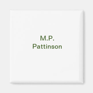 Imã Simples minimal verde adicione seu texto nome foto
