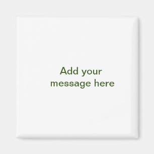 Imã Simples minimal verde adicione seu texto nome foto