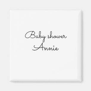 Imã simples mínimo adicione o nome do texto baby showe