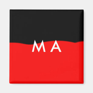 Imã Simples monograma adicione seu nome com letra míni