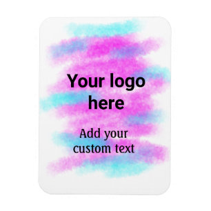 Ímã Simples pi vermelho aquarela adicione seu logotipo