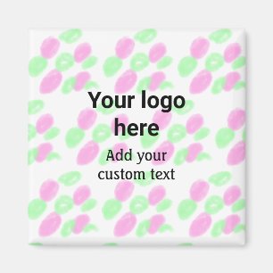 Imã Simples pi vermelho aquarela adicione seu logotipo